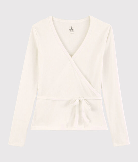 Cardigan scaldacuore in cotone leggero Donna bianco MARSHMALLOW