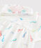 Camicia da notte in cotone bianco MARSHMALLOW/bianco MULTICO