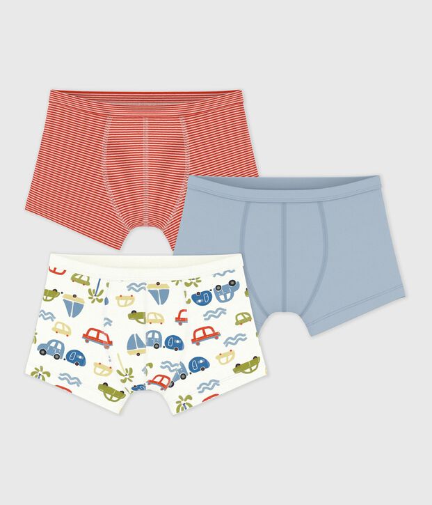 Set di boxer in cotone con stampa in vita bambino multicolore
