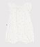 Tutina corta in cotone a fiori neonato bianco MARSHMALLOW/bianco MULTICO