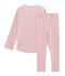 Pigiama bambina a costine rosa CHARME/bianco MARSHMALLOW