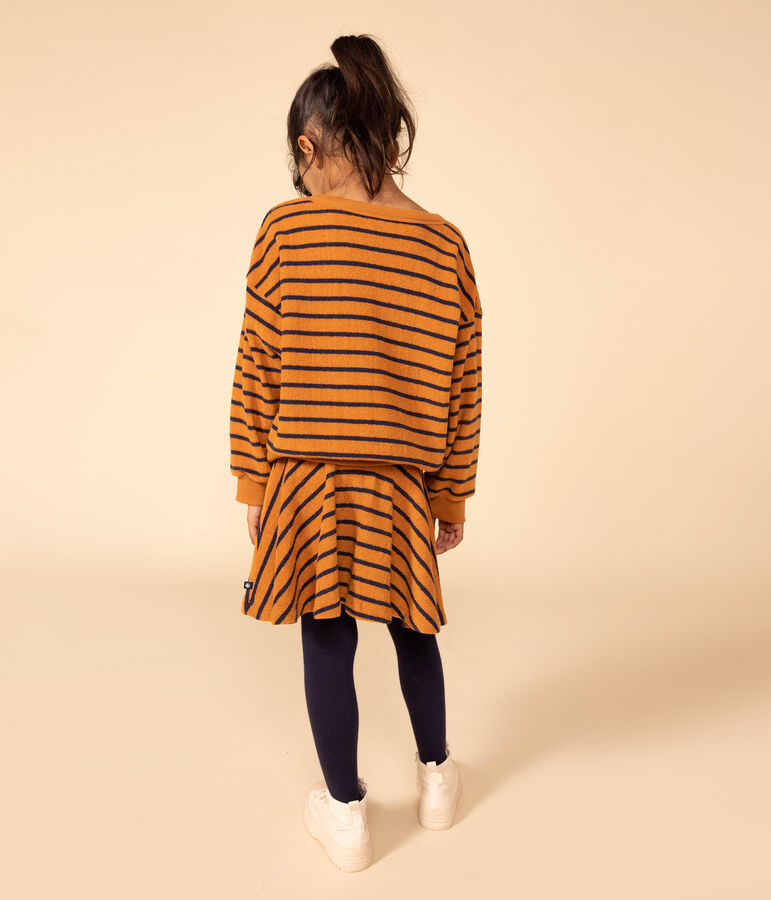 Gonna in spugna DD2:D116 bambina marrone/blu