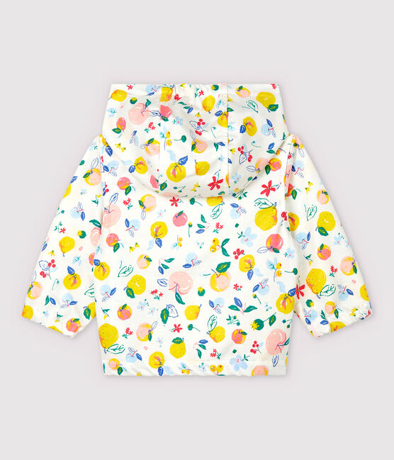 Giacca a vento in maglia spalmata bebè maschio bianco MARSHMALLOW/bianco MULTICO