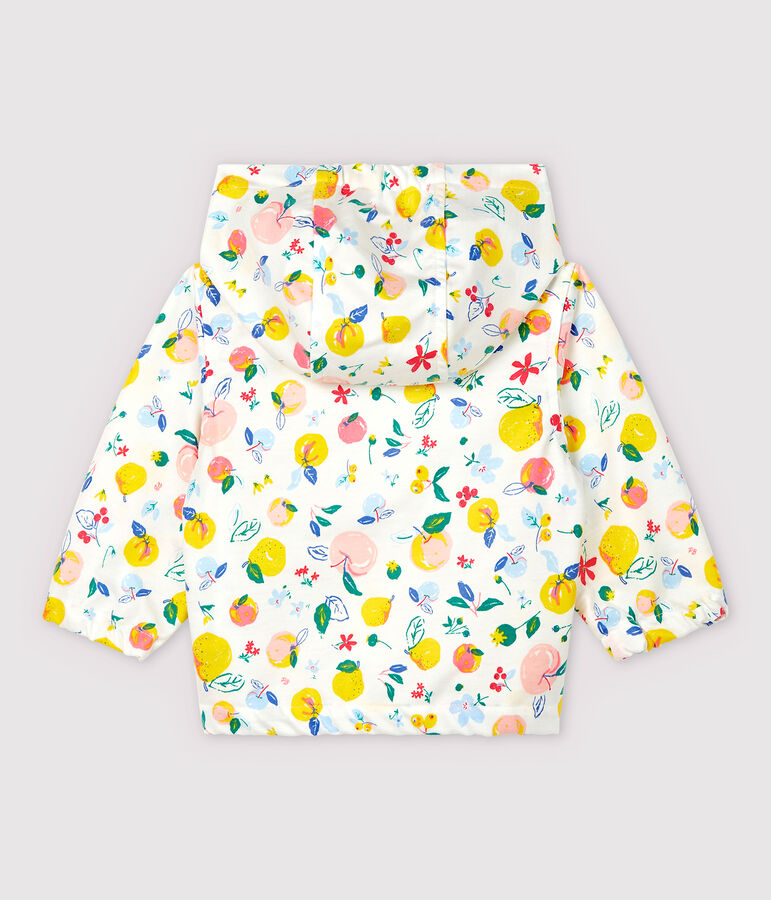 Giacca a vento in maglia spalmata beb&egrave; maschio bianco MARSHMALLOW/bianco MULTICO