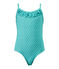 Costume da bagno bambina intero a pois verde VERDE/bianco MARSHMALLOW