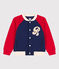 Teddy bambino in tessuto felpato blu CHALOUPE/bianco MULTICO