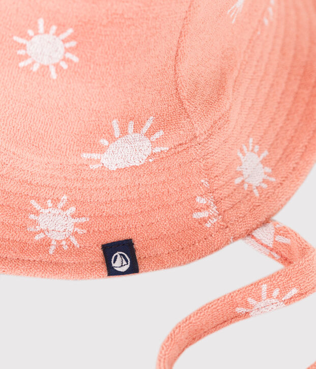 TERRY BOB CON STAMPA BABY SOLE arancione/bianco