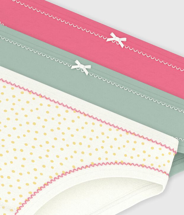 Set di slip in cotone con stampa a pois bambino multicolore