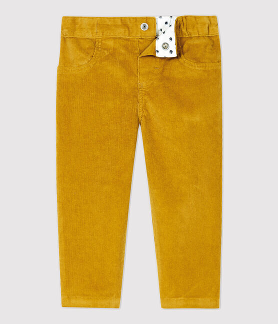 Pantalone in velluto bebè. giallo TOPAZE
