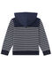 Felpa per bambino con zip a righe blu SMOKING/beige COQUILLE