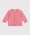 Cardigan in maglia con lana neonato rosa ROSELINE CHINE
