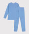 Pigiama in cotone rigato junior DELPHINIUM/ MARSHMALLOW
