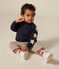 Maglia in tessuto felpato neonato blu SMOKING