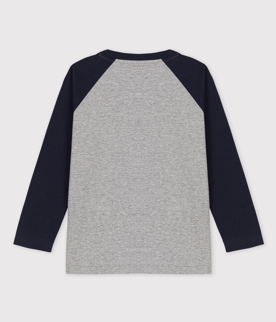 T-shirt maniche lunghe in jersey bambino grigio SUBWAY/blu SMOKING