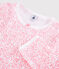 Pigiama fiori rosa bambina a costine bianco MARSHMALLOW/rosa GRETEL