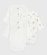 Set di body incrociati a maniche lunghe in cotone fantasia neonato