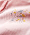 Tutina bebè femmina a costine rosa CHARME/bianco MARSHMALLOW