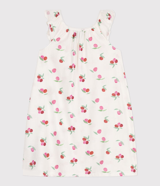 Camicia da notte in cotone con frutti stampati bambino bianco MARSHMALLOW/bianco MULTICO