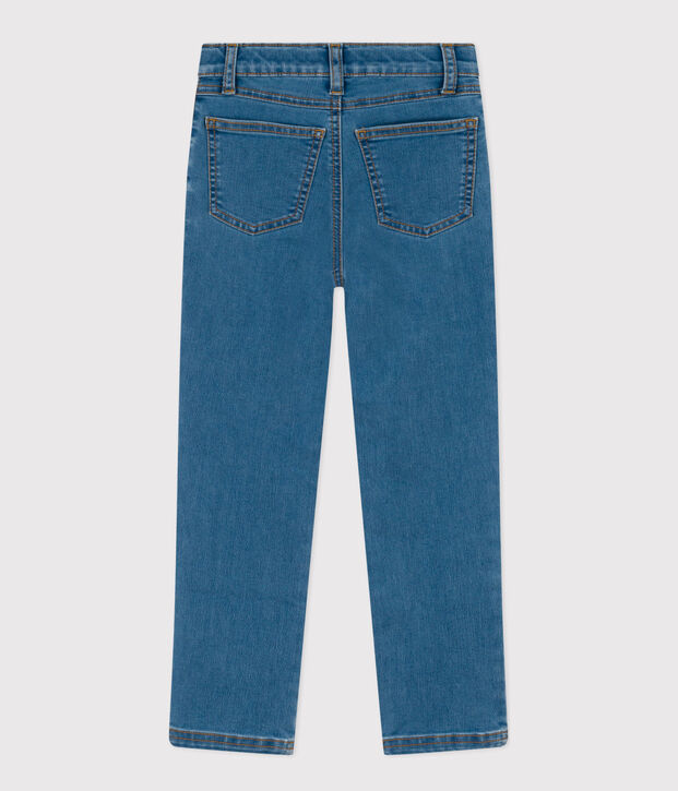 Pantaloni slim in denim bambina blu