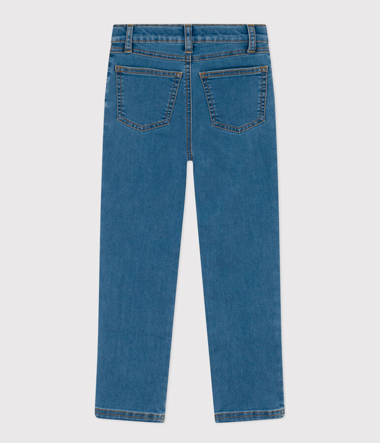 Pantaloni slim in denim bambina blu