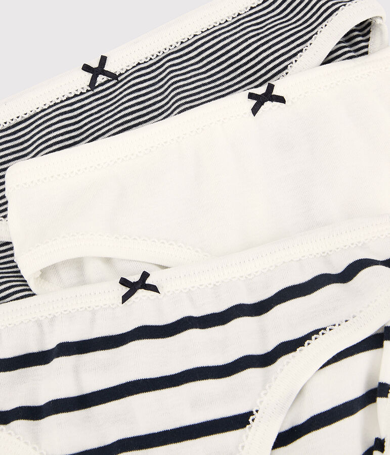 Confezione da 3 slip a righe ragazza variante 1