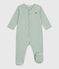 Pigiama in cotone millerighe neonato SAULE/ MARSHMALLOW