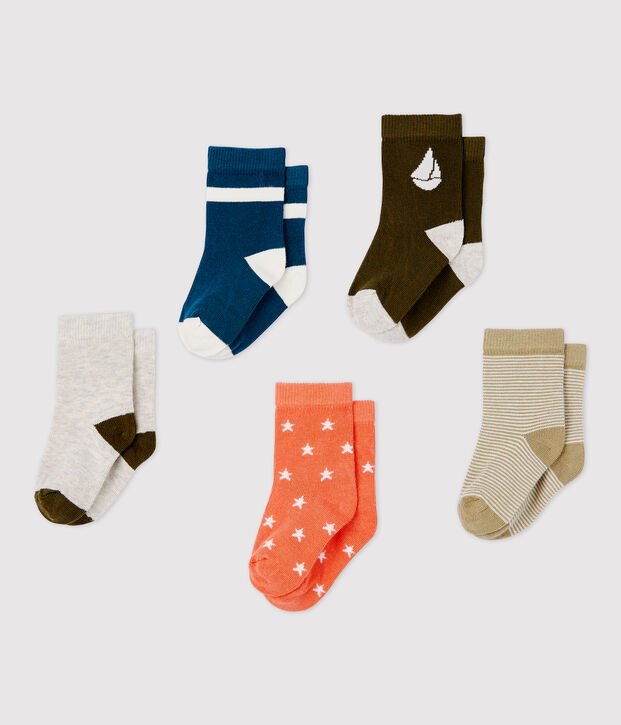 Confezione da 5 paia di calzini multicolore