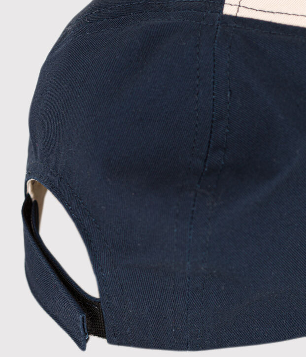 Cappellino con visiera in cotone beb&egrave; blu/multicolore