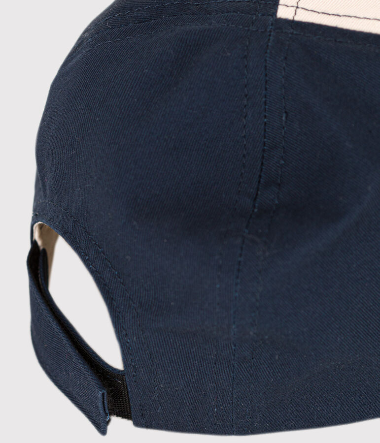 Cappellino con visiera in cotone beb&egrave; blu/multicolore