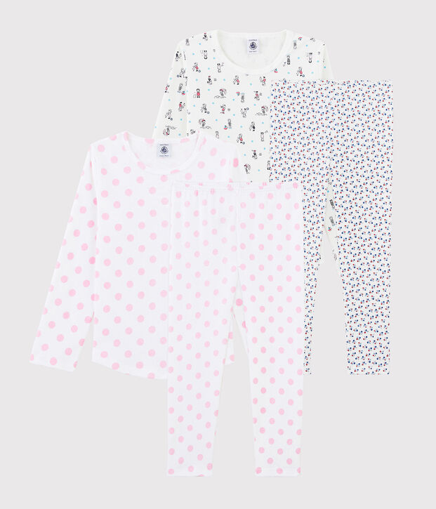 Confezione da 2 pigiami bambina in cotone multicolore