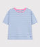 T-shirt LE BOXY in cotone rigato donna GAULOISE/ MARSHMALLOW