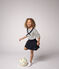 T-shirt maniche lunghe in jersey bambina bianco MARSHMALLOW/blu SMOKING