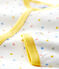 Tutina pigiama bebè in cotone biologico bianco MARSHMALLOW/bianco MULTICO
