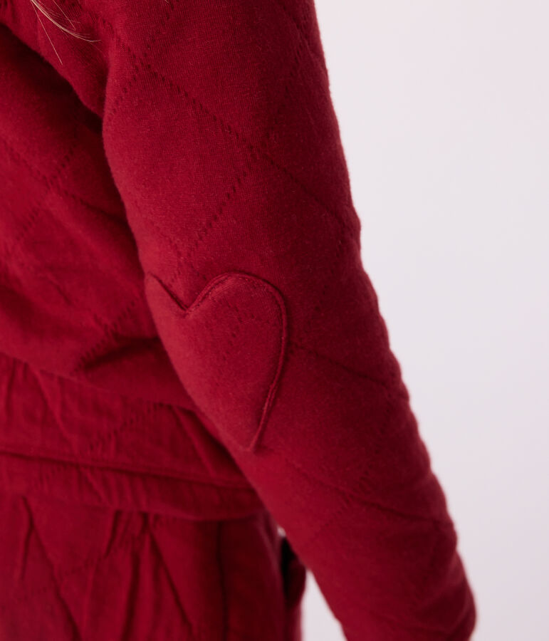 Cardigan in cotone tinta unita bambino rosso