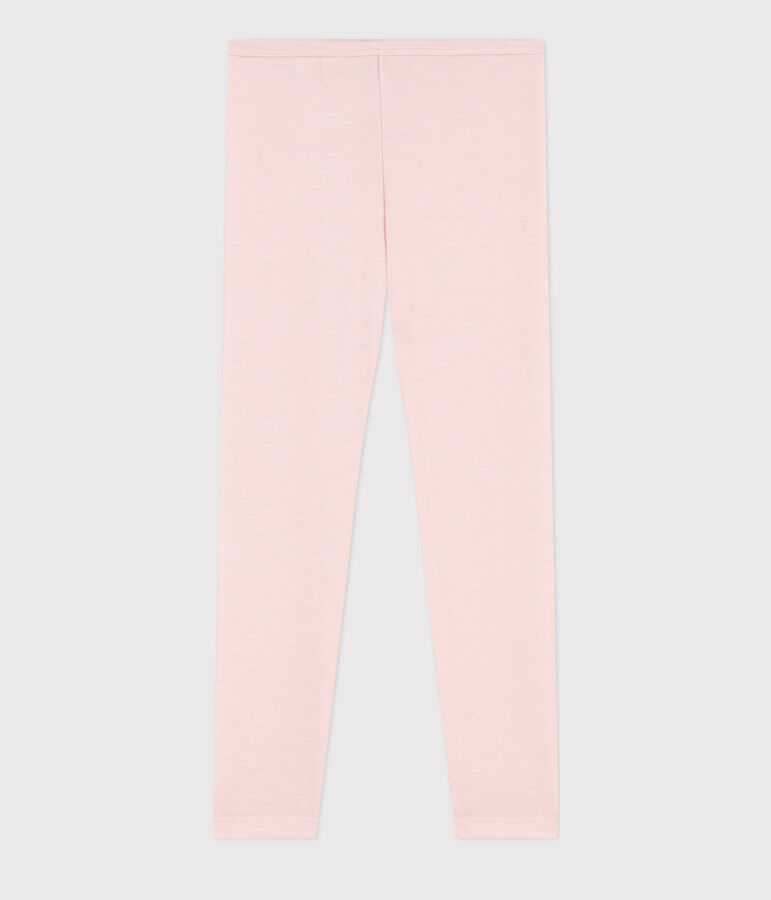 Leggings bambino unisex in lana e cotone rosa