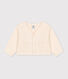 Cardigan in garza di cotone per neonati