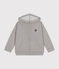 Maglia con cappuccio e cerniera in tessuto felpato bambino grigio CHATON CHINE