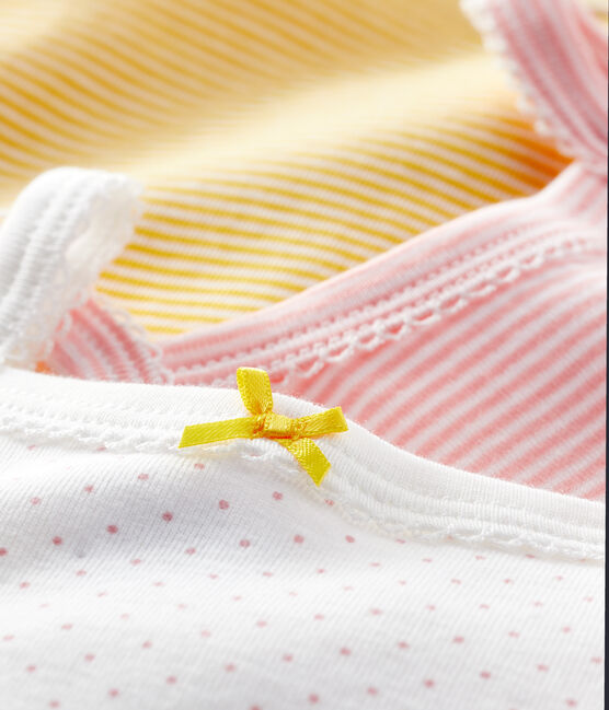 Confezione da 3 body con spalline pastello bebè femmina variante 1