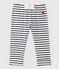 Pantaloni in cotone bebè femmina/maschio bianco MARSHMALLOW/blu SMOKING
