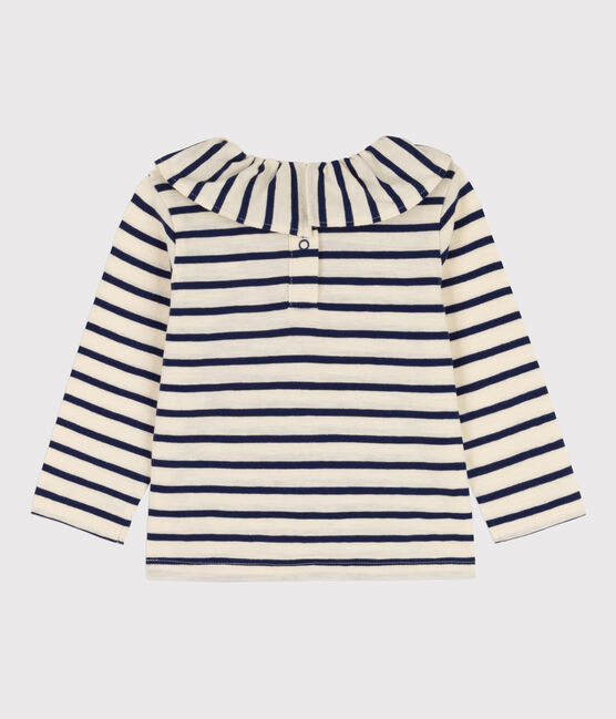 Blusa a manica lunga bebè in jersey leggero bianco AVALANCHE/ MEDIEVAL