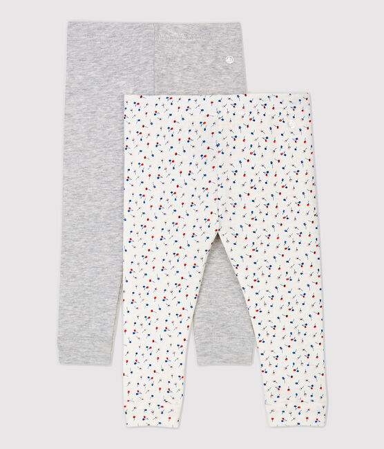 Confezione da 2 leggins in cotone bebè. variante 2