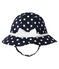 Cappellino bebè femmina a pois blu SMOKING/bianco MARSHMALLOW