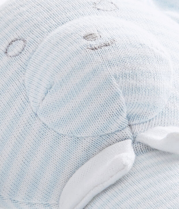 Doudou orsetto millerighe blu/bianco