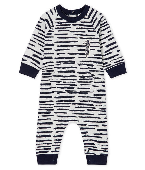 Tutina lunga da bebè maschio Jean Jullien bianco MARSHMALLOW/ DASH CN