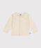Cardigan con colletto in maglia con lana ecru AVALANCHE