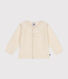 Cardigan con colletto in maglia con lana
