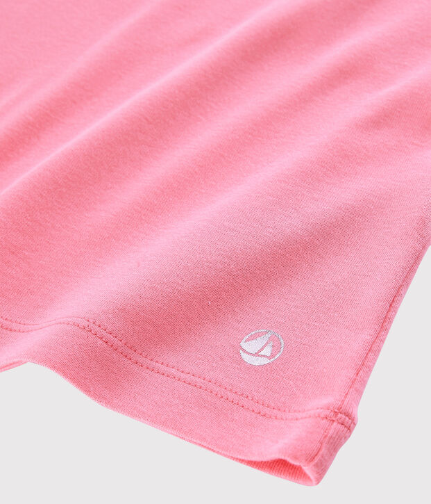 T-shirt a maniche corte in cotone bambina rosa