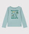 T-shirt maniche lunghe in cotone bambina verde PAUL