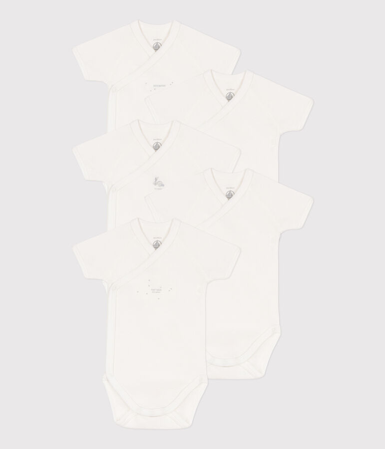 Confezione da 5 body incrociati a maniche corte in cotone variante 1