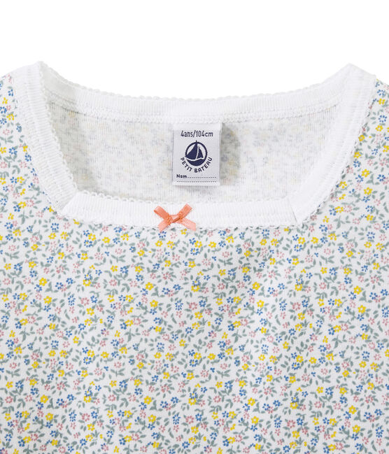 Camicia da notte bambina stampata bianco ECUME/bianco MULTICO